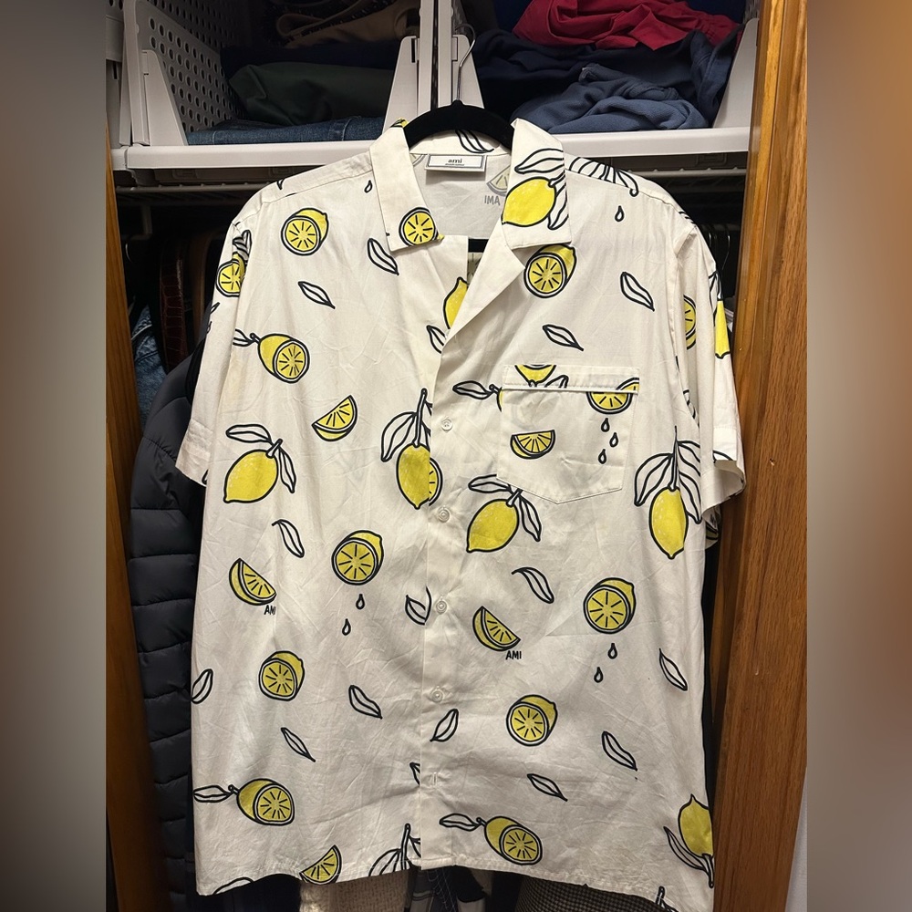 Ami lemon shirt. So cool but no longer fits me.